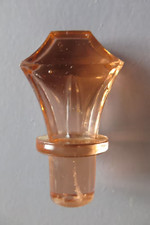 Ancien Bouchon Carafe Verre Rose  73g/39