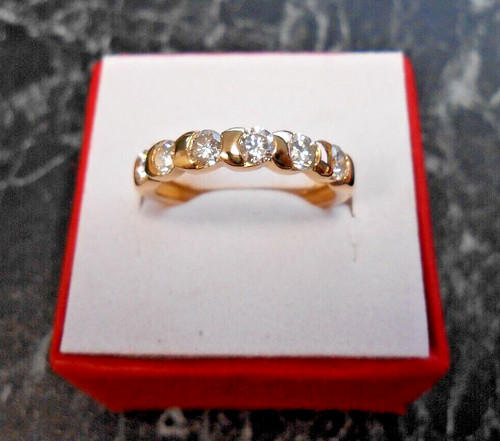 Bague demi alliance jaune - bague,