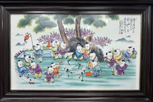 Grande plaque porcelaine - grande, en