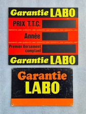 Lot 2 panneaux Garantie LABO Plastique Vintage