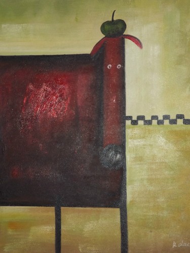 Funky chien huile peinture - funky,