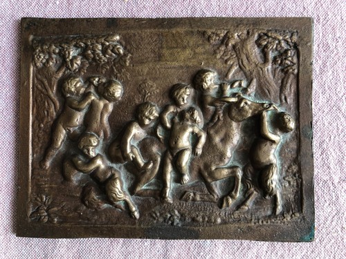 Belle plaque bronze - , allégorie