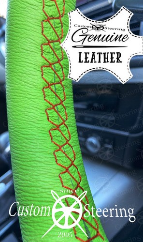 Housse volant cuir vert - en,
