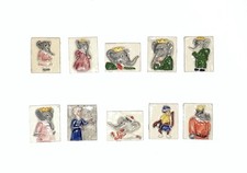 Série complète de 10 fèves