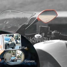 Retroviseur carenage orange FIN style convex pour Honda VFR 800FI 00-01