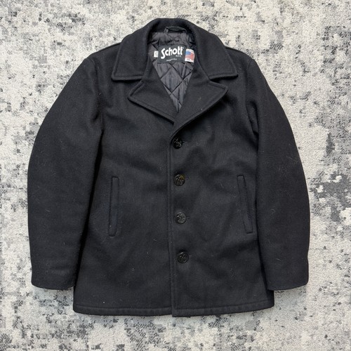 Schott nyc 740n black wool - black,