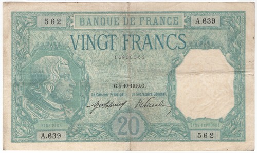 France francs bayard 1916 - france,