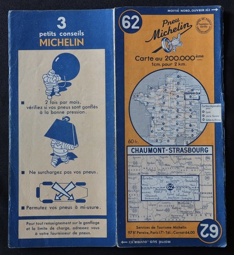 Carte 1950 michelin - carte,