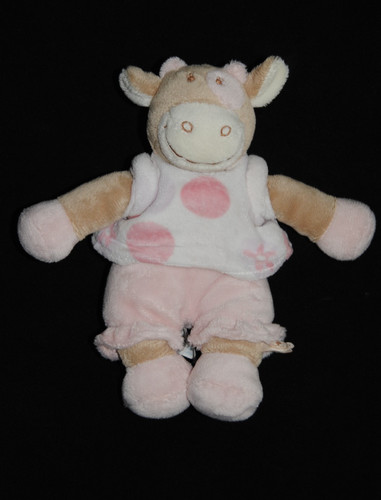 Doudou vache lola blanc rond - doudou,