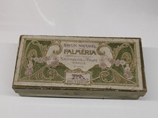 Boîte à savon en carton 19 ème art nouveau Palmeria Savonnerie du tigre Paris 