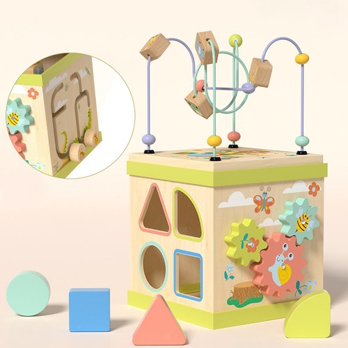 Cube activités bois - en, jeu