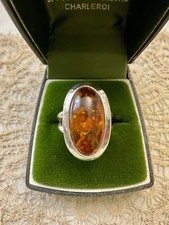 SUPERBE AMBRE , ARGENT MASSIF