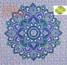 Hippie Indien Gypsy Boho Handmade Mandala Coton Tapisserie Couverture Yoga