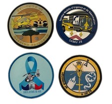 LOT de 4 Tissus SAMU  Divers