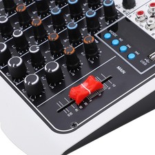 6 Channel Audio Mixer Multiple Interface Sound Mixer Controller LCD Display