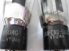 RARE TUBES - NOS PAIR KEN-RAD 5U4G - VT 244 - U52 - USA