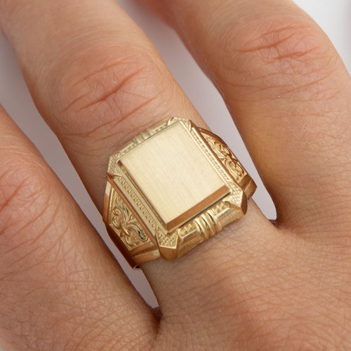 Bague chevalière jaune - chevalière, or