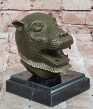 Tigre tête bronze sculpture - tête,