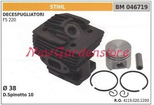 Cylindre piston segments stihl - piston,