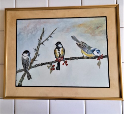 Tableau cadre oiseaux peinture - cadre,