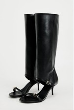 NEW Zara open toe boots size 38 Trendy High-Fashion Boots