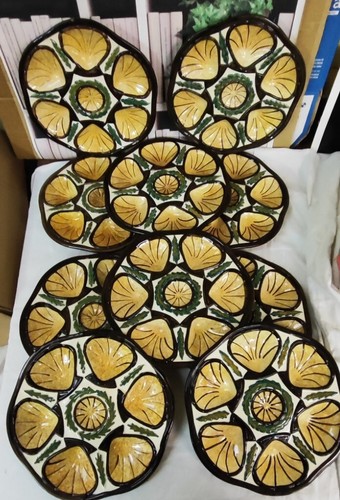 Assiettes huîtres st - 10, à