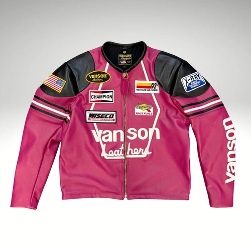 Vanson leather pink racing - leather,