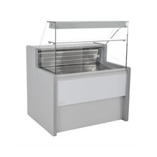 Vitrine réfrigérée Longueur 100 cm vitre droite avec réserve blanche - 220 V - M