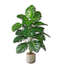 Plante Artificielle Palmier Monstera Hauteur de 1M 24 Feuilles Décoration
