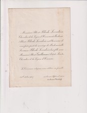 24 Octobre 1907. Faire-part