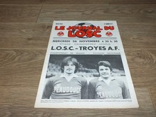 !! Ancien programme LOSC LILLE TROYES ESTAC 26 Novembre 1975 Envoi GRATUIT !!