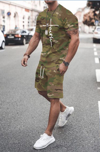 Camiseta hombre cruz camo - camiseta,