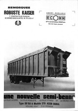 LONGUYON ( 54 ) REMORQUES ROBUSTE KAISER / SEMI - BENNE / PROSPECTUS
