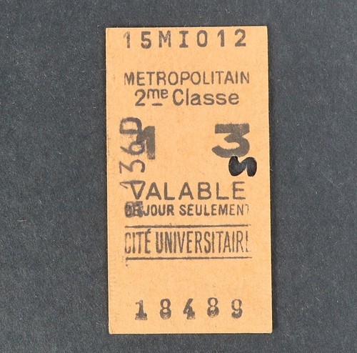 Ancien ticket paris métro - ancien,