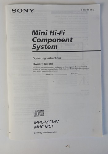 Sony mini component - mini, hi-fi
