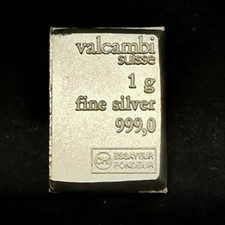 LINGOTIN ARGENT 999‰ 1 Gramme VALCAMBI SUISSE / SILVER