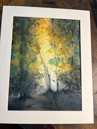 Cadre aquarelle forêt - cadre,