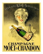 Art mural au champagne vintage