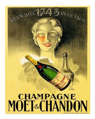 Art mural champagne - art, vintage