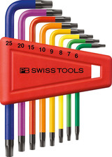 Swiss-Made 8-Piece Rainbow Torx Key Set for Precision Screwdriving