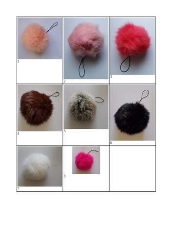 Pompon boule fourrure - boule, de