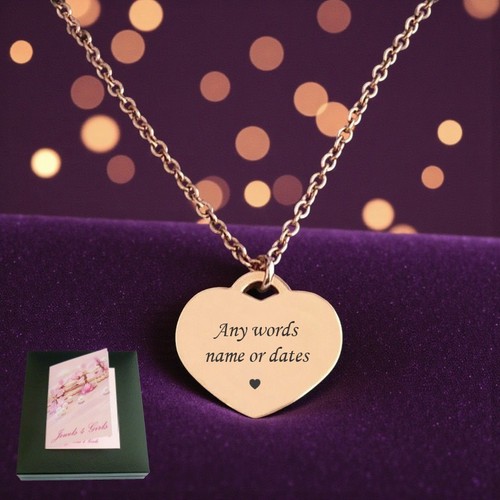 Collier cœur or rose - en,