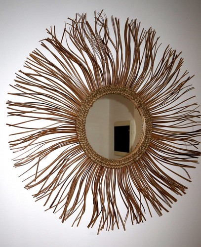 Miroir rotin naturel - naturel, forme