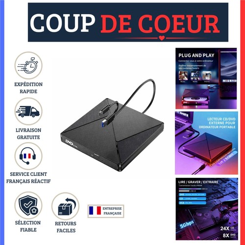 Lecteur dvd externe usb 0 - externe, 3.0