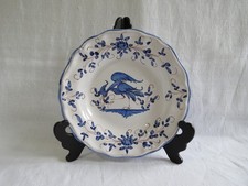 assiette creuse faïence martres tolosane,décor à l'ibis