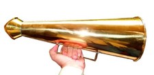 VINTAGE BRASS NAUTICAL SHIP'S HAILING MEGAPHONE, 19 INCH,  USA TARIFF INCLUDED