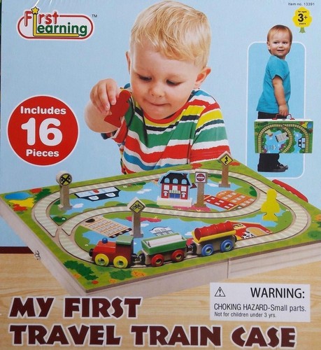 Wooden train travel - train, case