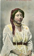 ALGERIE ALGER Type de femme Kabyle du Sud PLus une carte OFFerte femme d'Algérie