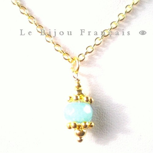 18k calcédoine collier - or,