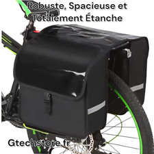 Sacoche arrière vélo 28L étanche luxe haut qualité grande capacité cyclotourisme